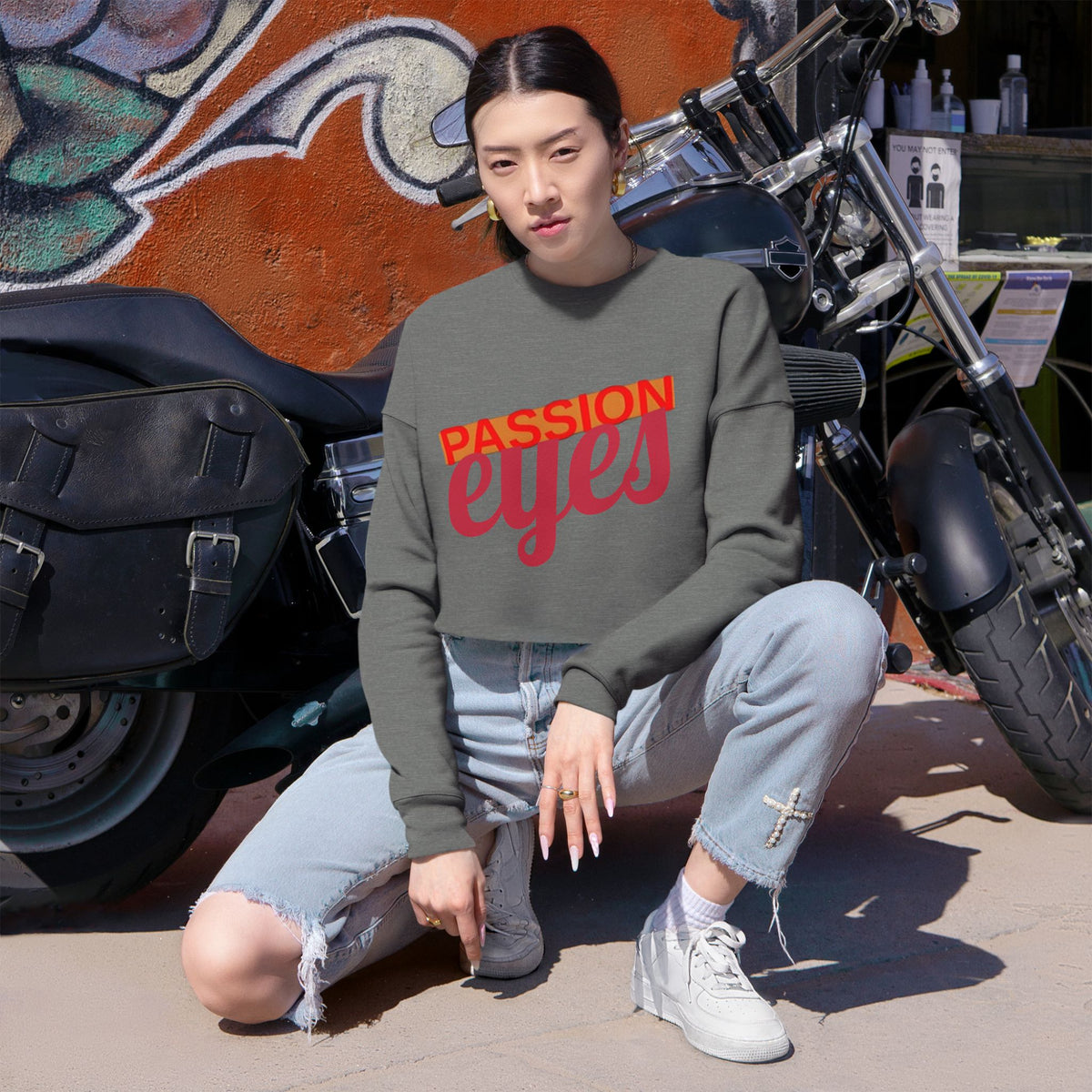 Passion Eyes Cropped Sweatshirt