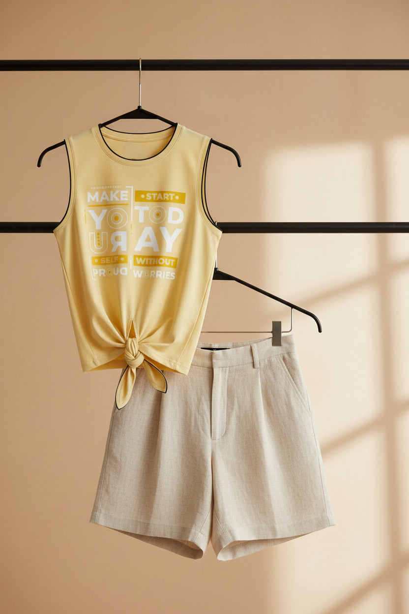 Make Your Day Garment-Dyed Tank – Positive Typography Muscle Tee