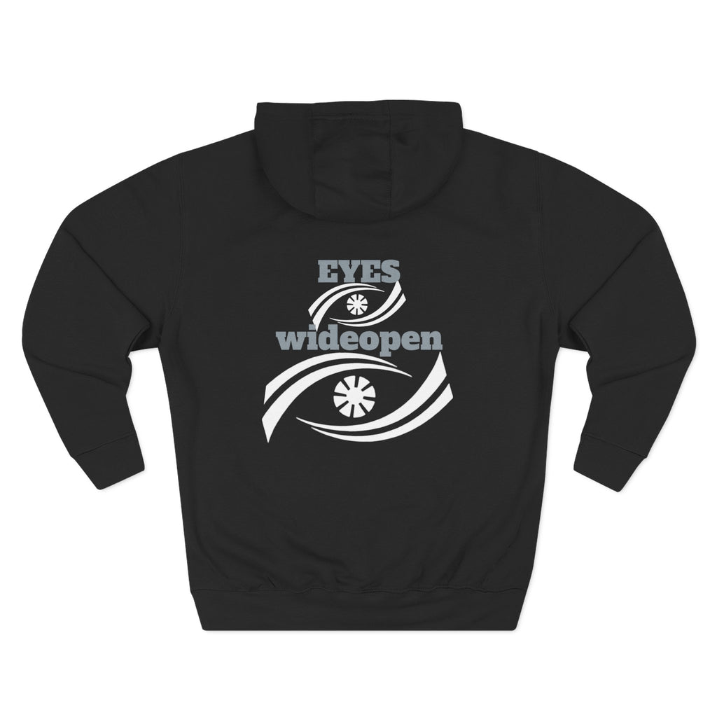 Fleece Hoodie, Cozy Warmth, Casual Style, Perfect for All Seasons, Gift for Friends, EYES wideopen Design
