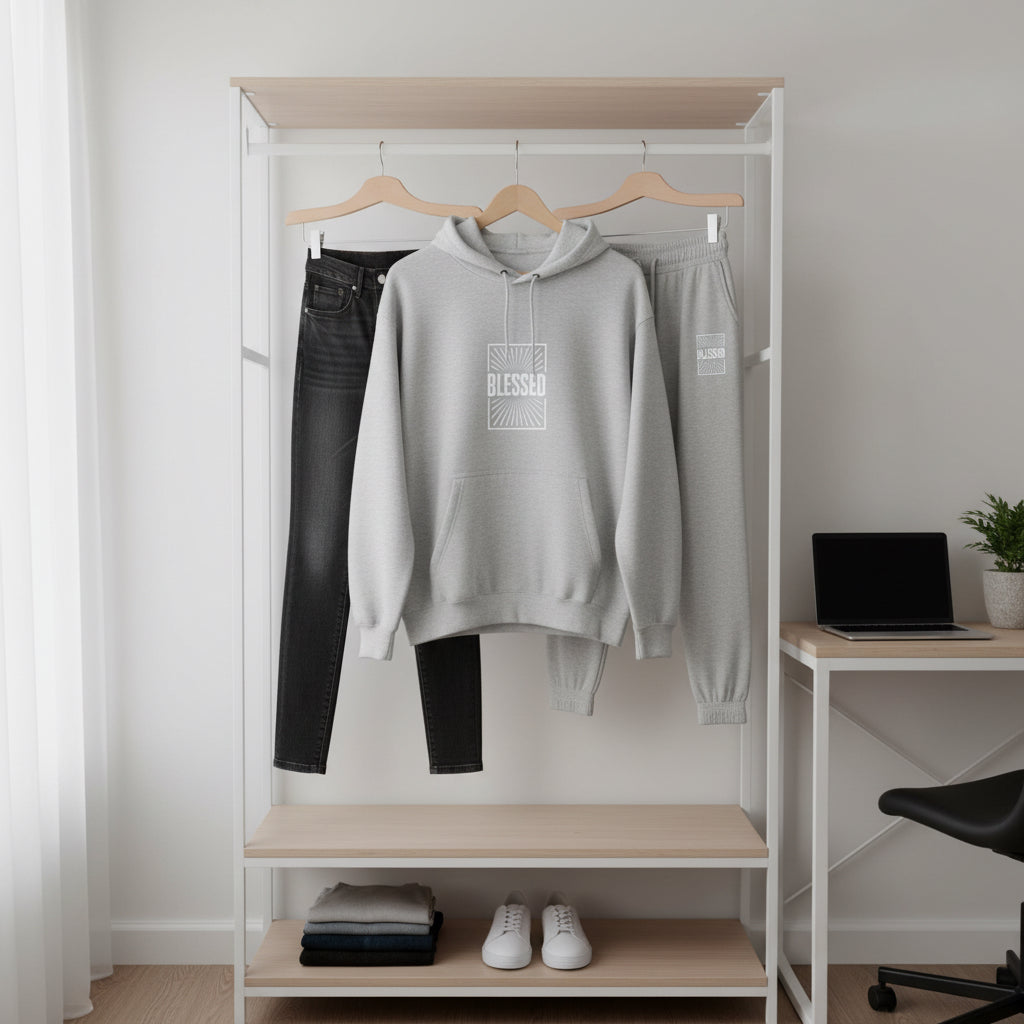 Blessed Fleece Hoodie — Three-Panel Cozy Pullover