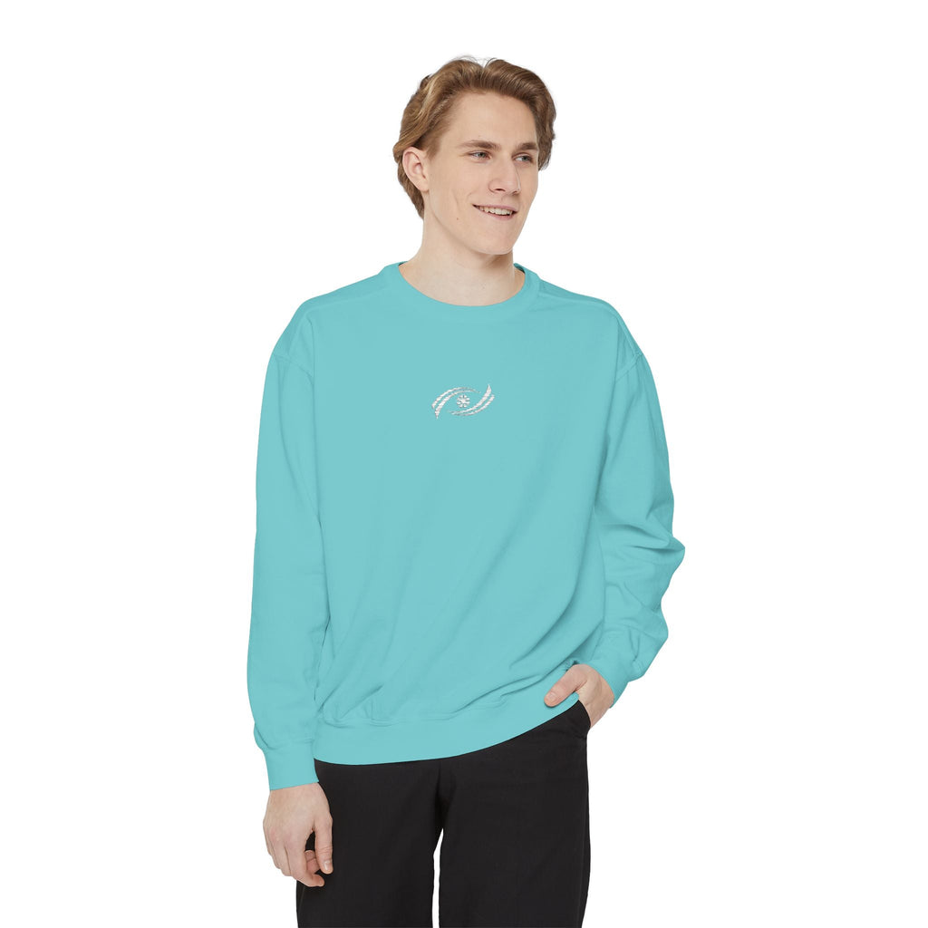 Garment-Dyed Sweatshirt, Cozy Unisex Pullover, Casual Comfortable Sweater, Perfect for Relaxing, Gift Idea for Friends and Family Printify