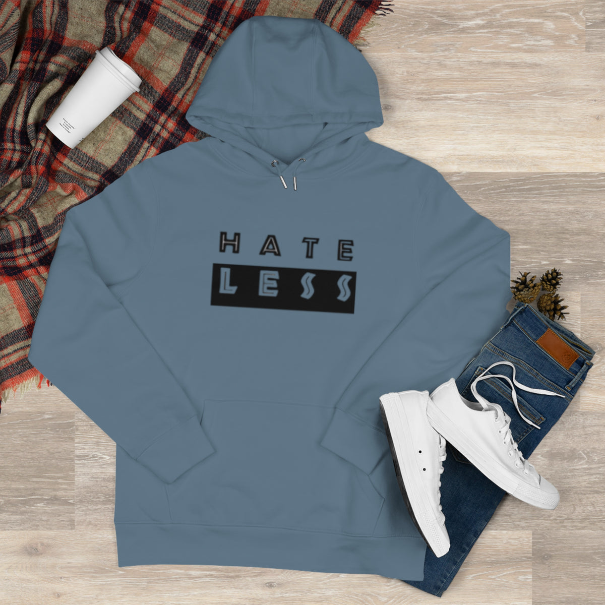King Hate Less Hooded Sweatshirt - Promote Positivity and Kindness