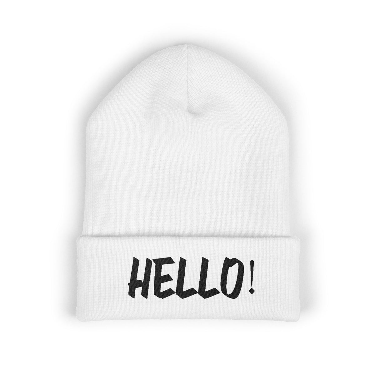 Hello! Classic Cuffed Beanie - Stylish Winter Hat for Trendsetters