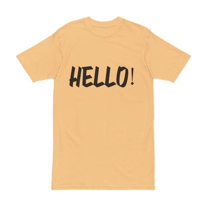Men's Heavyweight Tee - Bold 'HELLO!!' Graphic