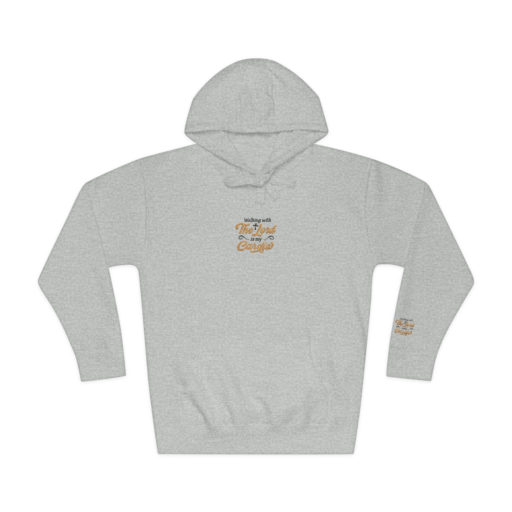 Religious Fleece Hoodie - Walking with the Lord Printify