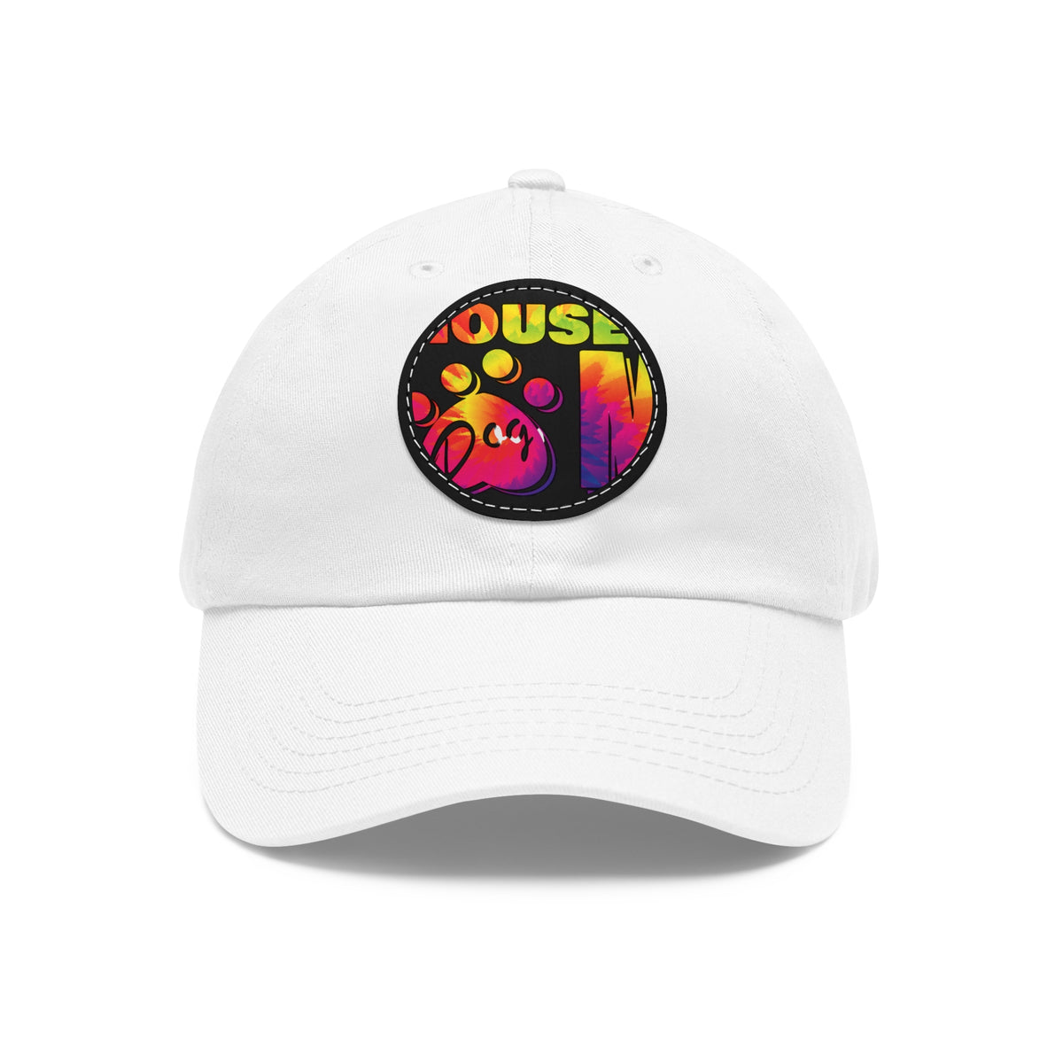 Hat with Leather Patch (Round)