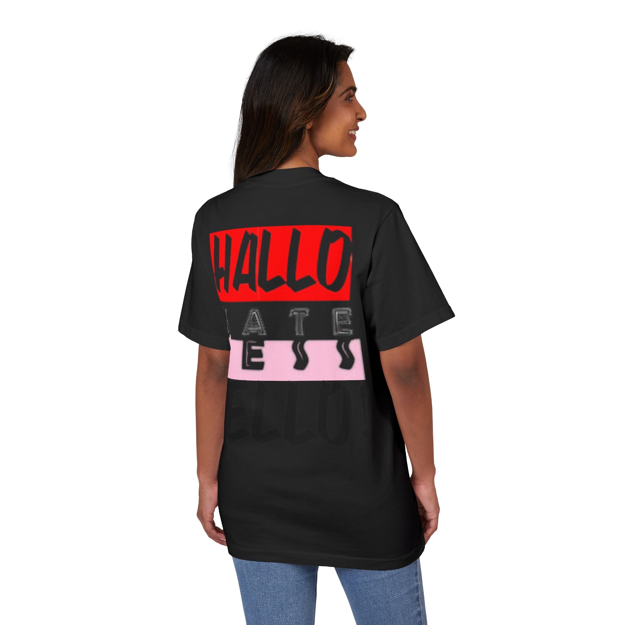 Hate Less Unisex Drop-Shoulder T-Shirt - Trendy Casual Wear