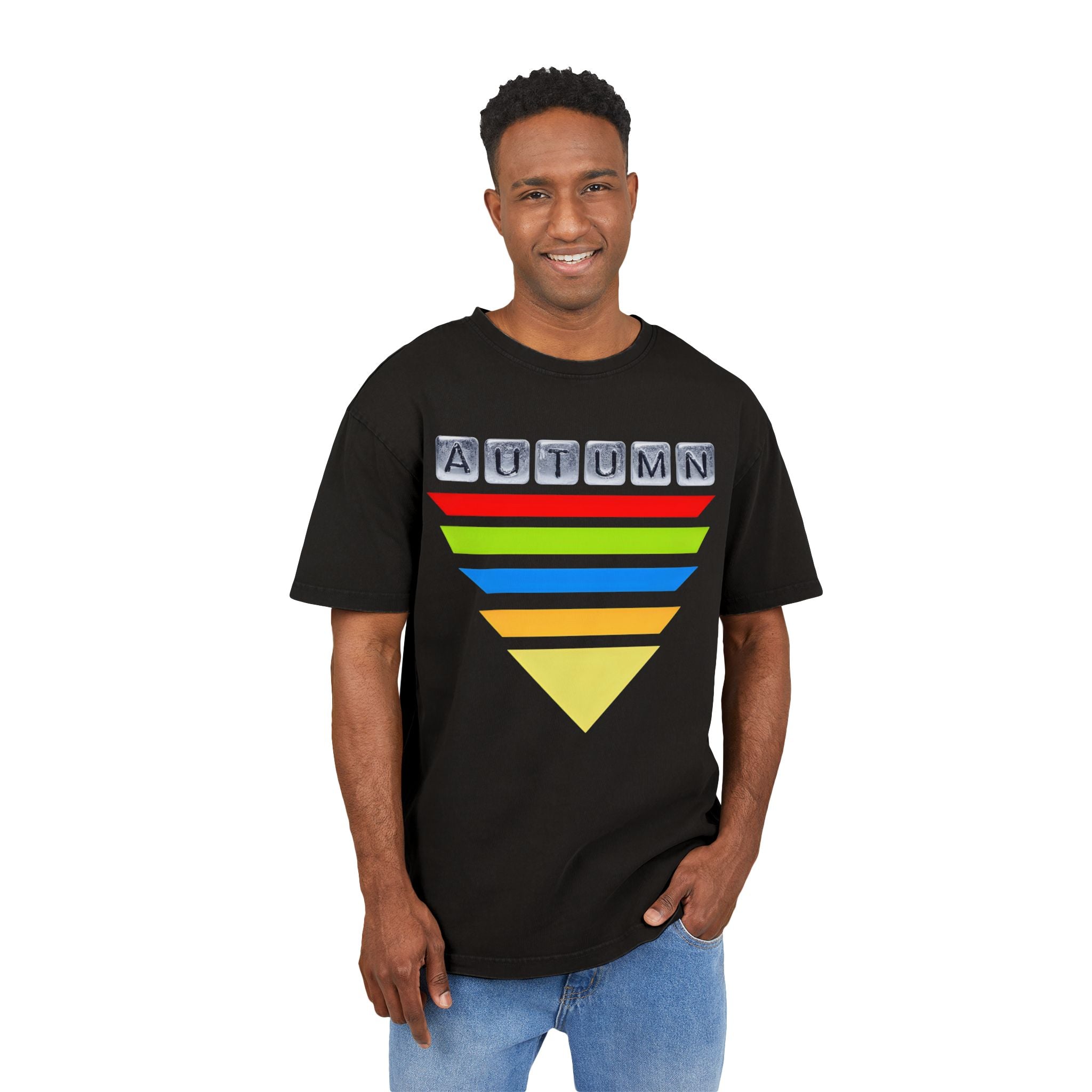 Acid Washed Heavy Oversize Tee-Autumn