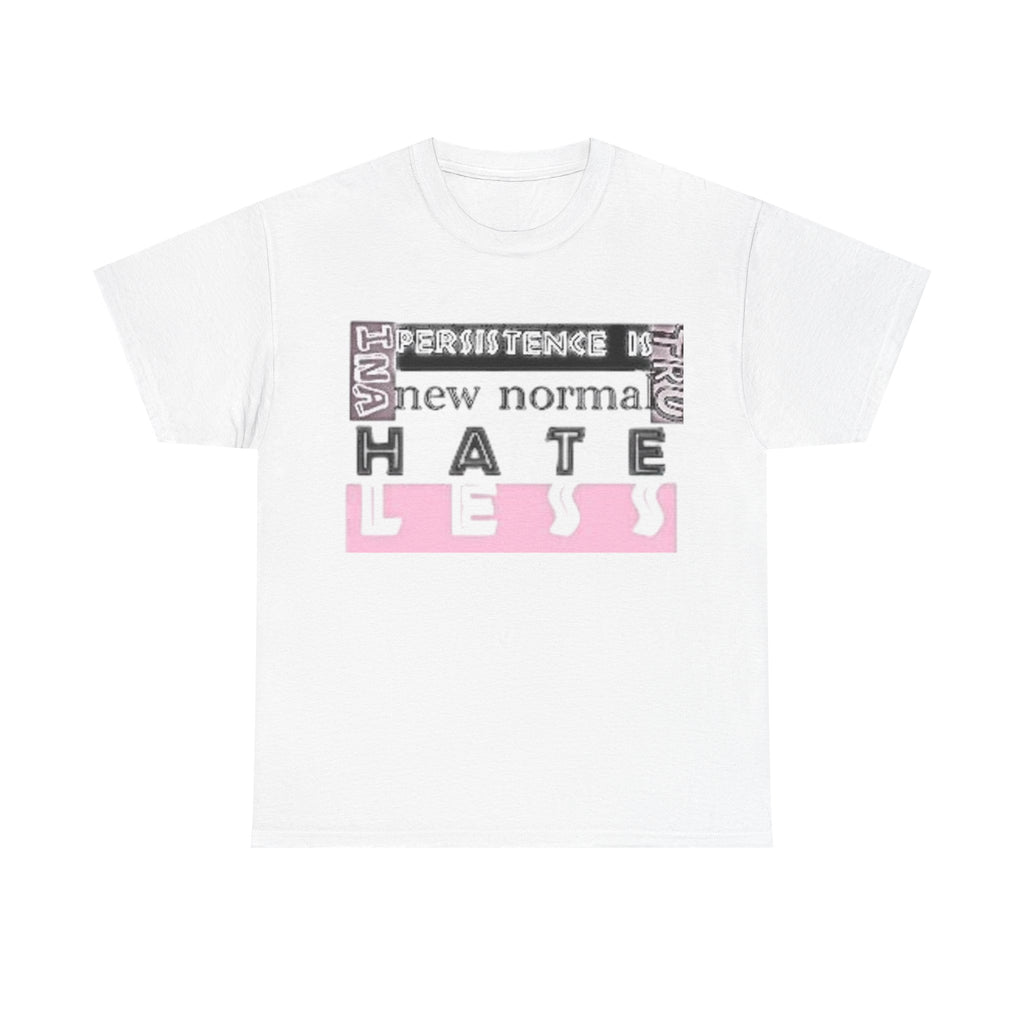 Unisex Heavy Cotton Tee - "HATE LESS" Graphic T-Shirt for Positive Change