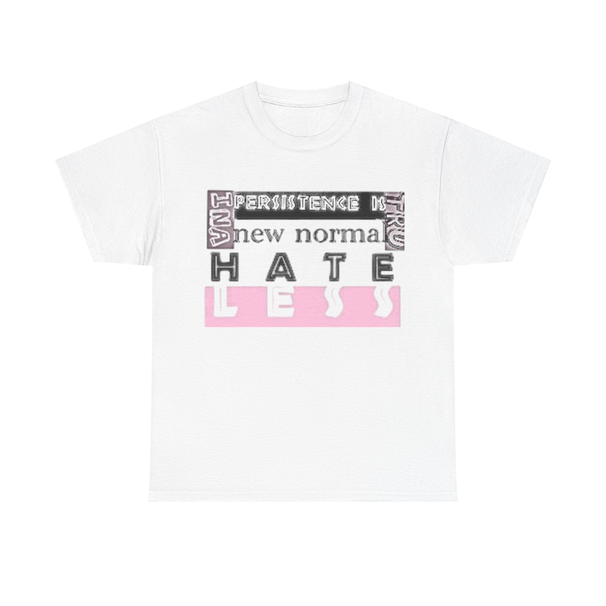 Unisex Heavy Cotton Tee - "HATE LESS" Graphic T-Shirt for Positive Change