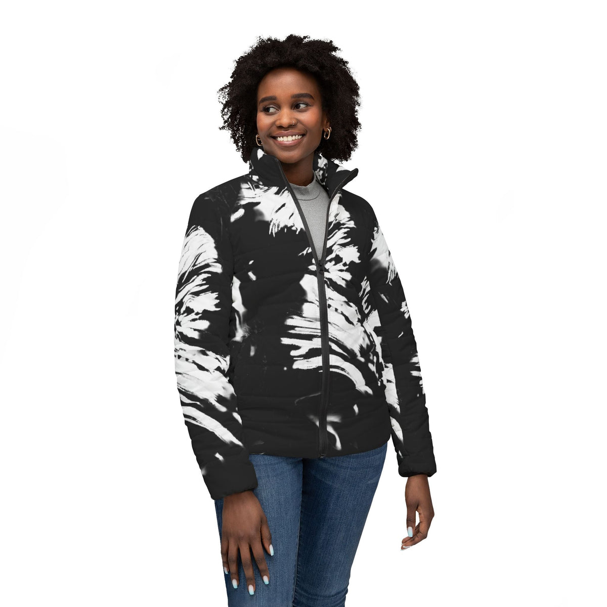 Black White Splash Jacket Printify