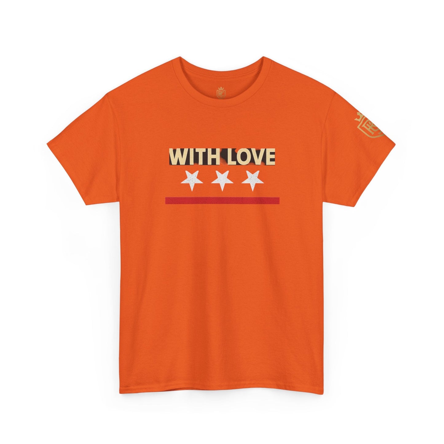 Stylish Unisex Heavy Cotton Tee - 'With Love' Statement Shirt, Casual Wear, Gift for Her, Gift for Him, Everyday Comfort Printify