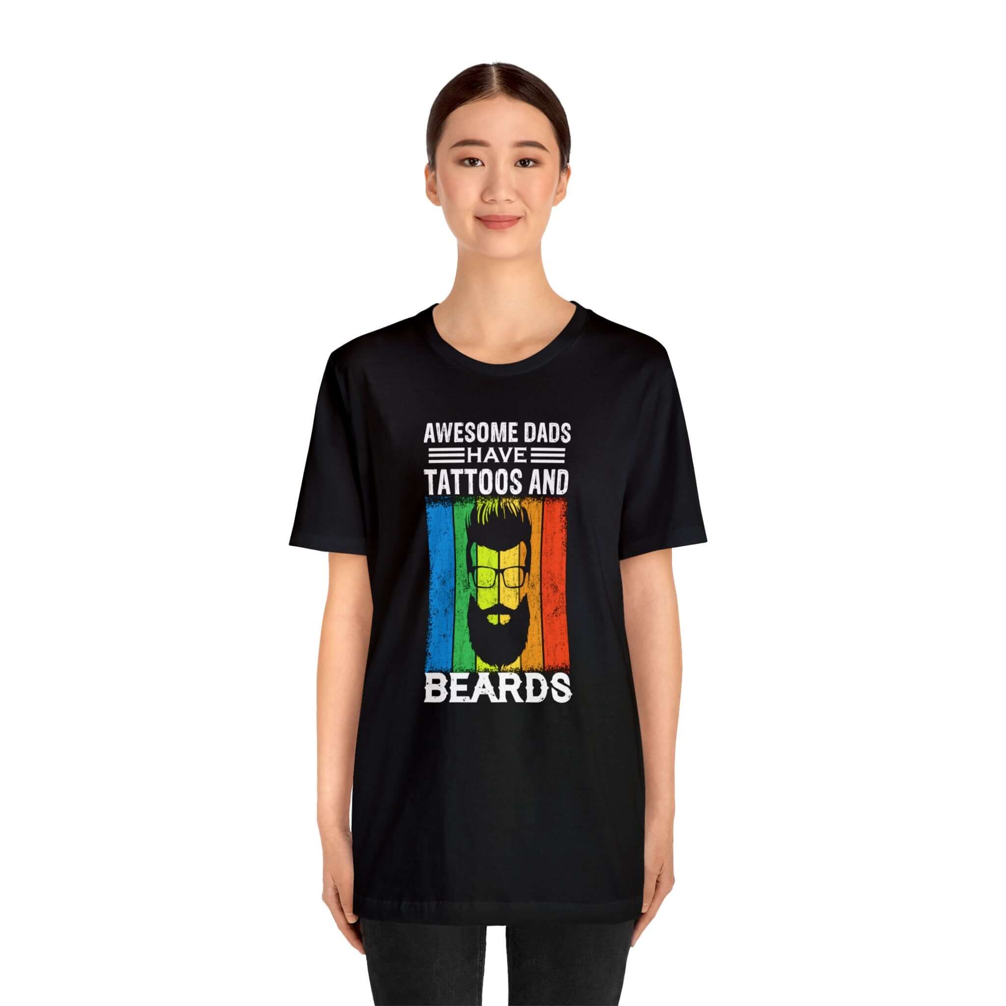 Awesome Dads Have Tattoos And Beards Unisex Tee - RC’nSONS