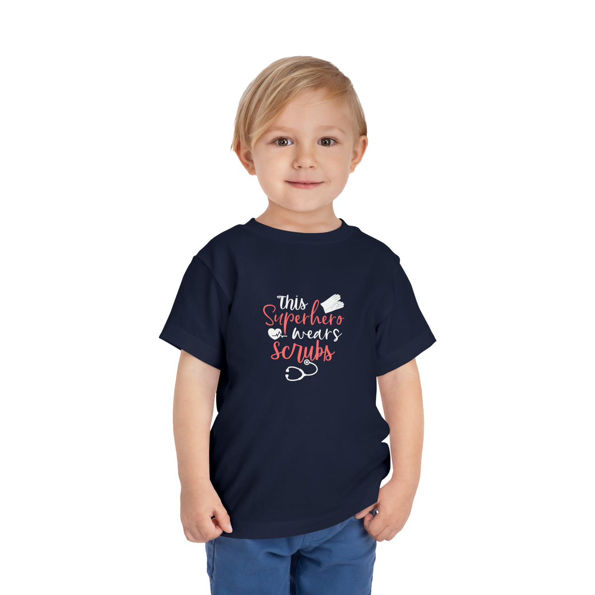 This Superhero Wears Scrubs Toddler Tee