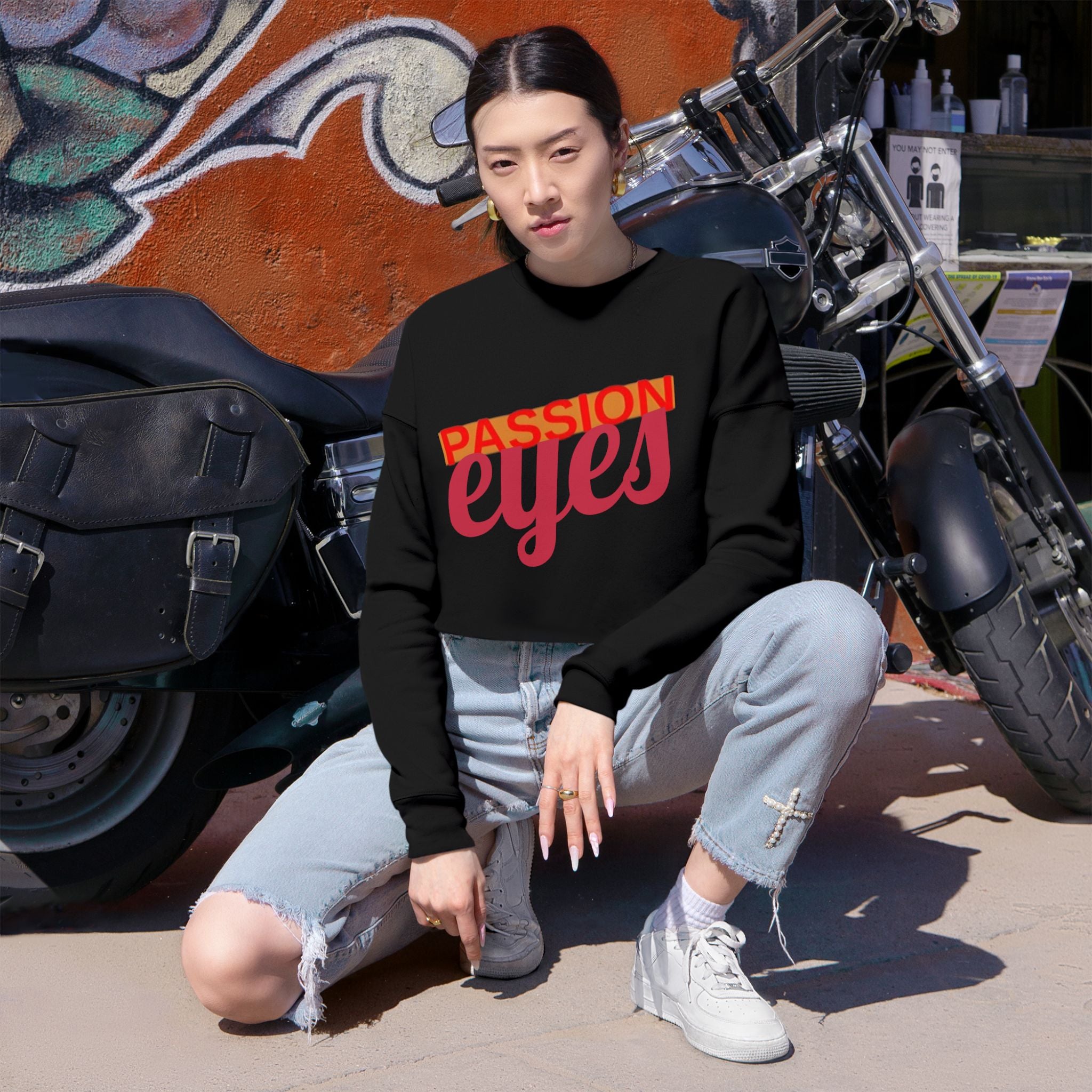 Passion Eyes Cropped Sweatshirt