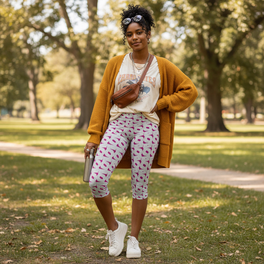 Stylish Women's Capri Leggings Printify