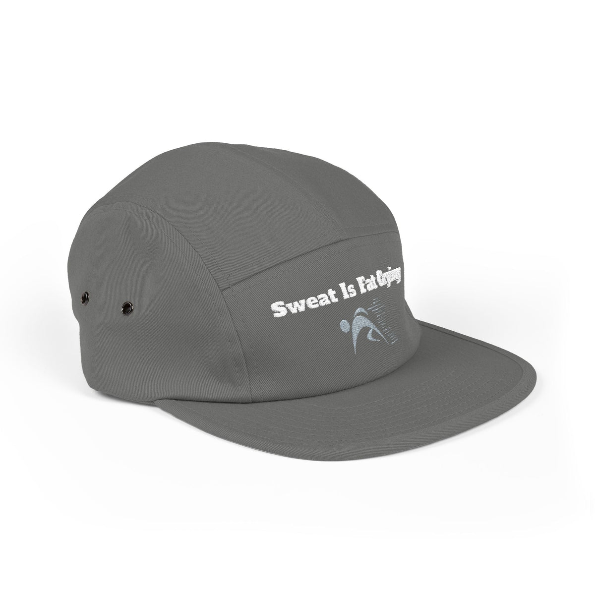 Motivational 5 Panel Cap | Sweat Is Fat Crying | Gym Wear, Sports Cap, Fitness Gift, Outdoor Hat, Workout Accessory Printify