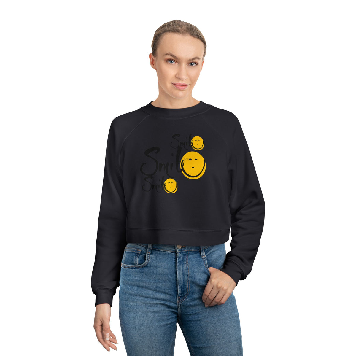 Smile Smile Smile Cropped Fleece Pullover