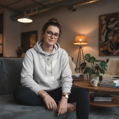 Stylish Three-Panel Fleece Hoodie Printify