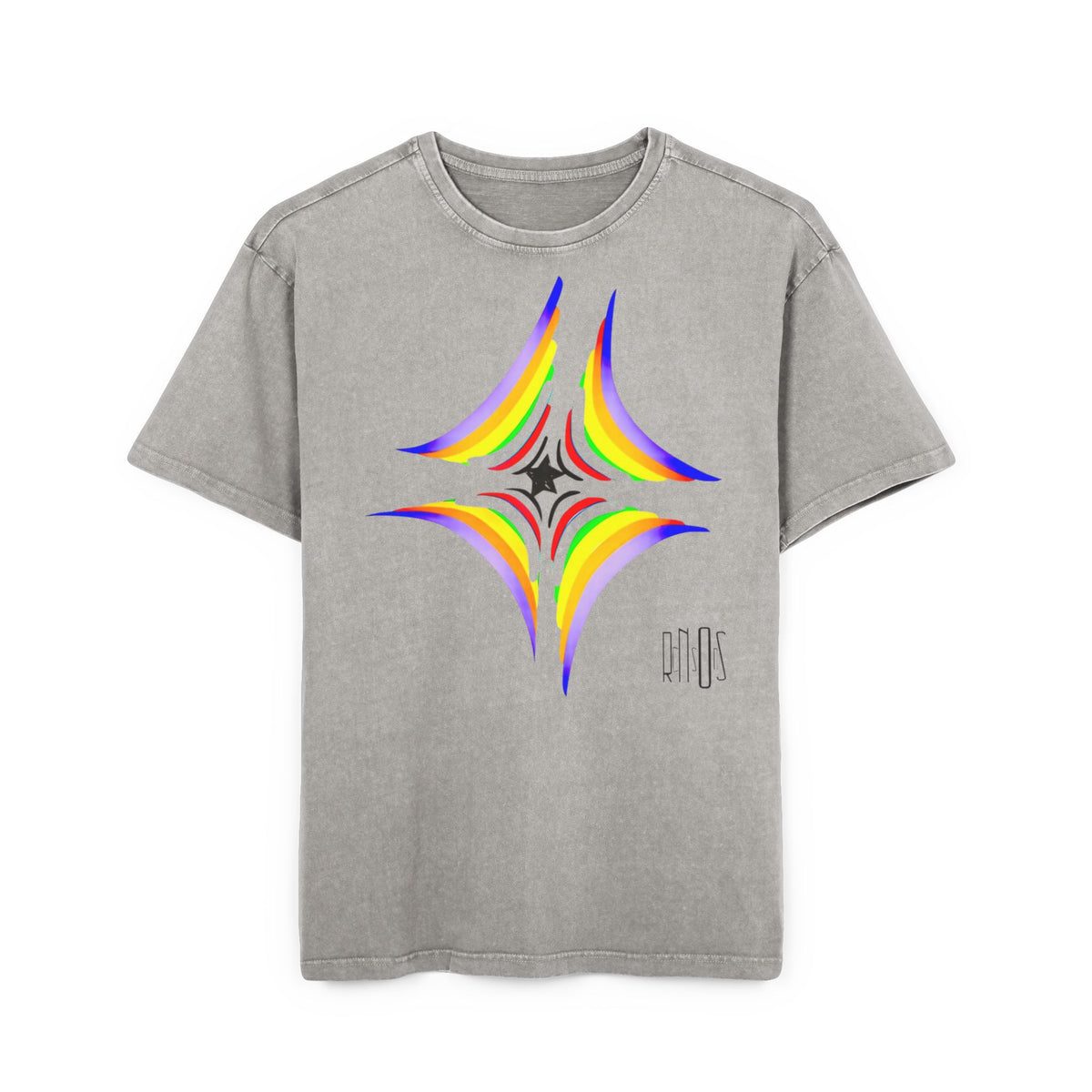 Acid Washed Heavy Oversize Tee-Inner core design