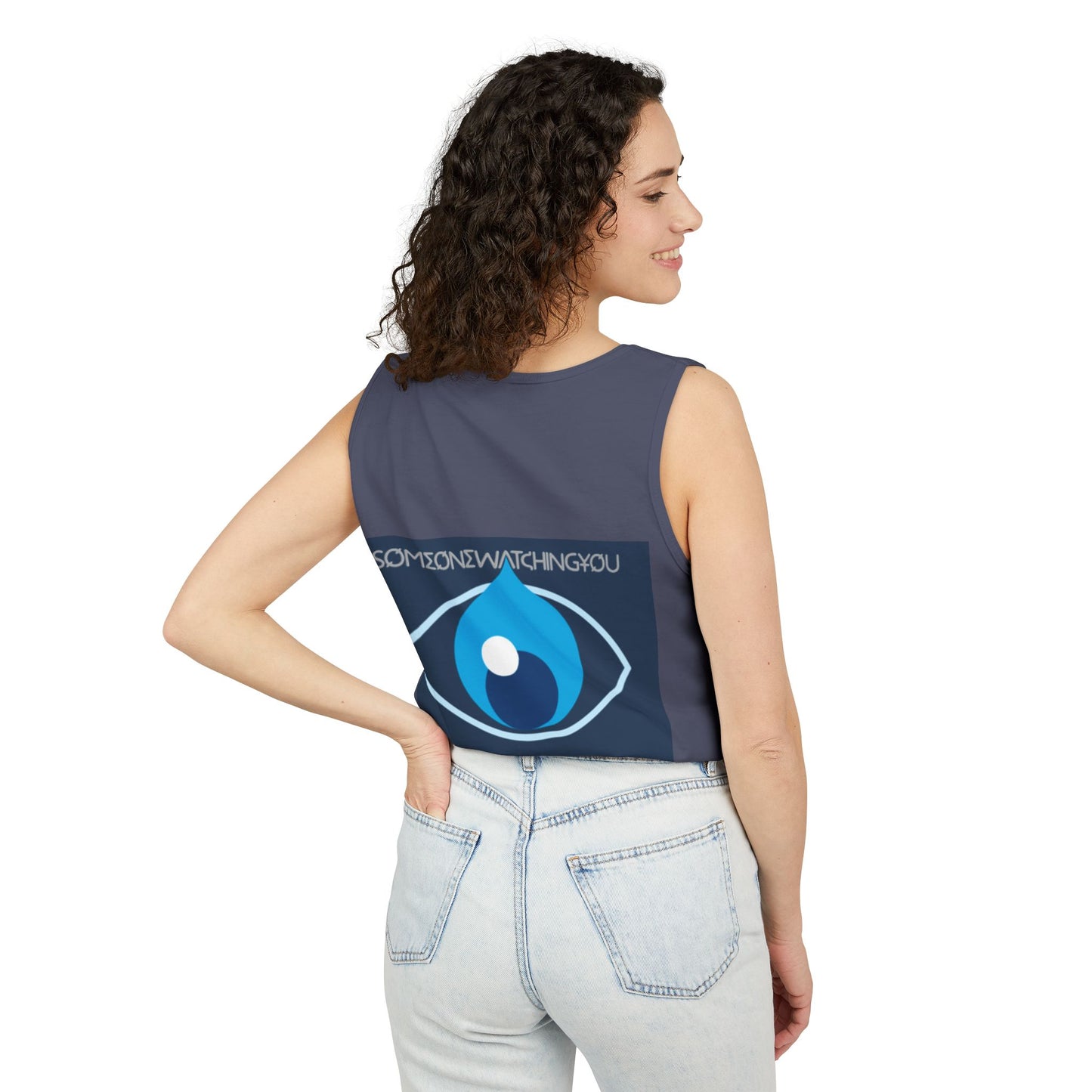Tank Top Watching You Unisex Garment-Dyed