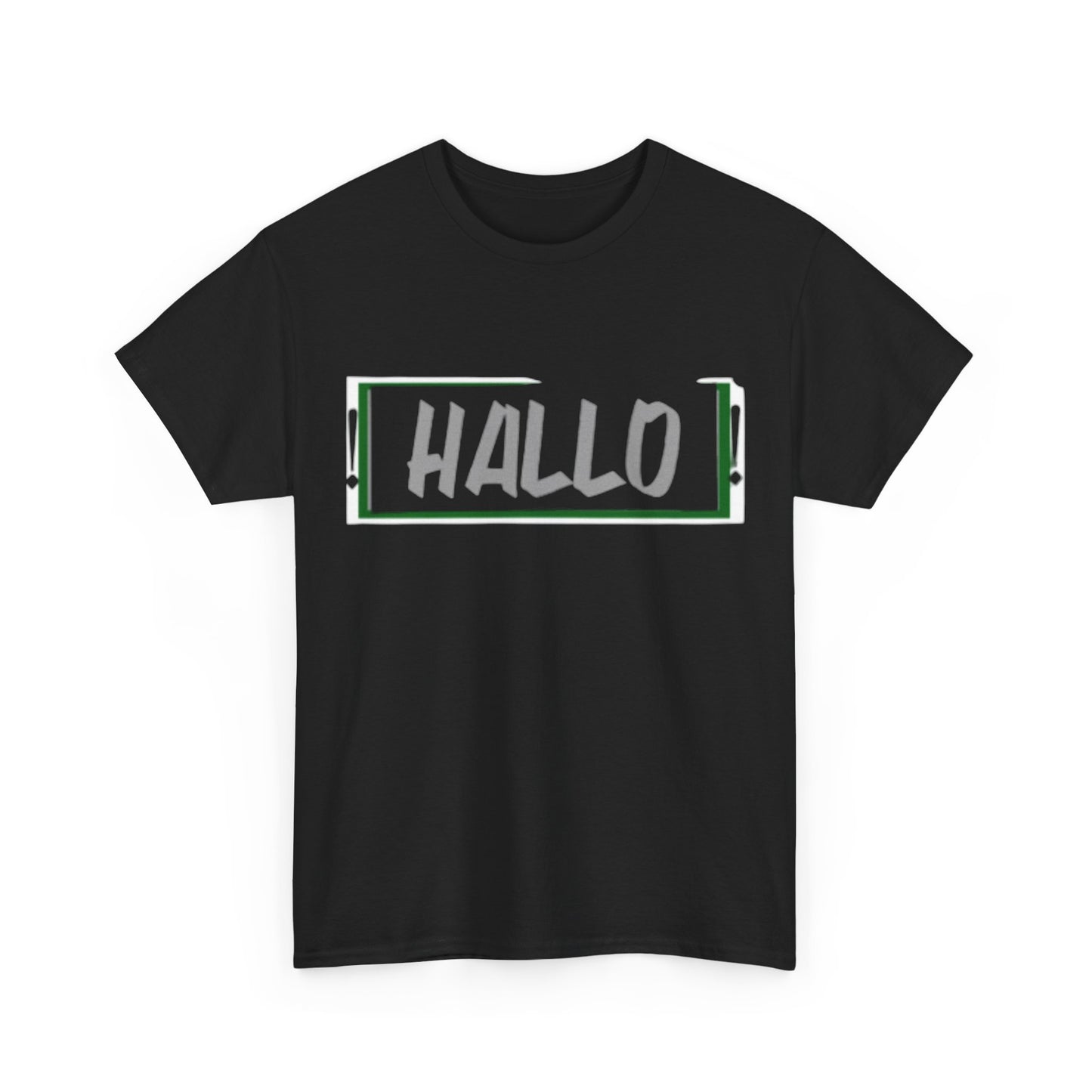 Funny "HALLO" Unisex Heavy Cotton Tee for Casual Wear