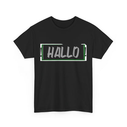 Funny "HALLO" Unisex Heavy Cotton Tee for Casual Wear