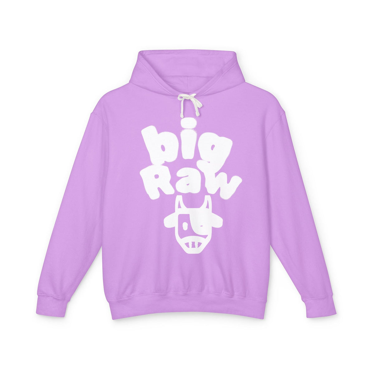Big Raw Unisex Lightweight Hooded Sweatshirt - Cozy Casual Wear, Perfect for Everyday Use, Gift for Friends, Trendy Hoodie Printify