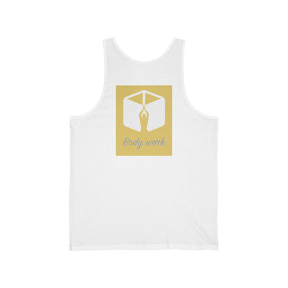 Unisex Jersey Tank Top - Body Work Design, Yoga Apparel, Fitness Gear, Workout Shirt, Gift for Health Enthusiasts