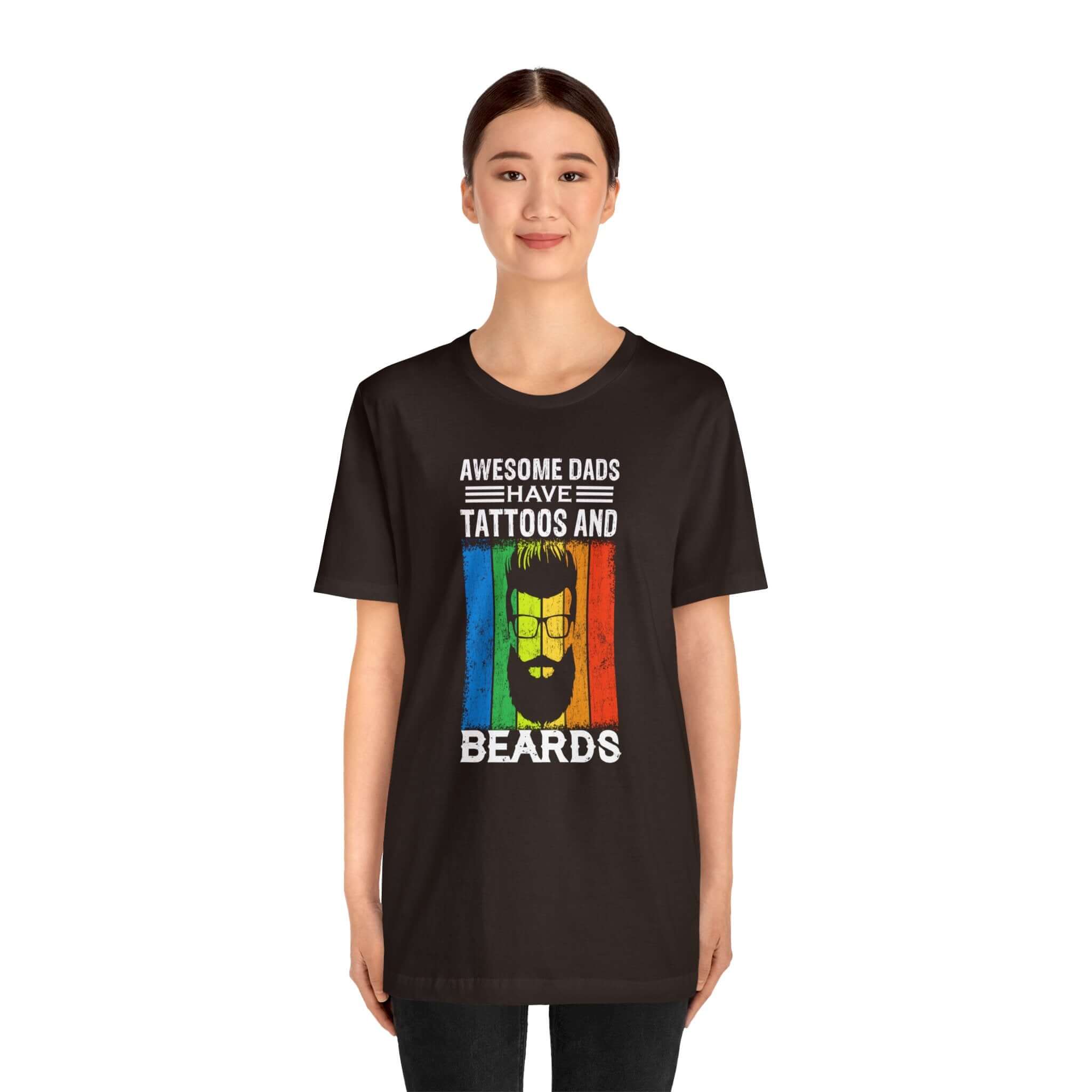 Awesome Dads Have Tattoos And Beards Unisex Tee - RC’nSONS