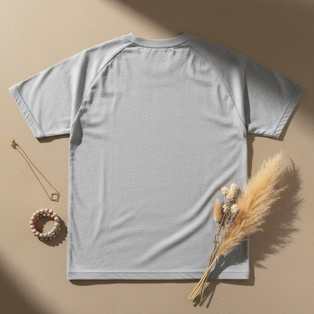 Classic Raglan Tee — Minimal Green Sports Car Chest Logo
