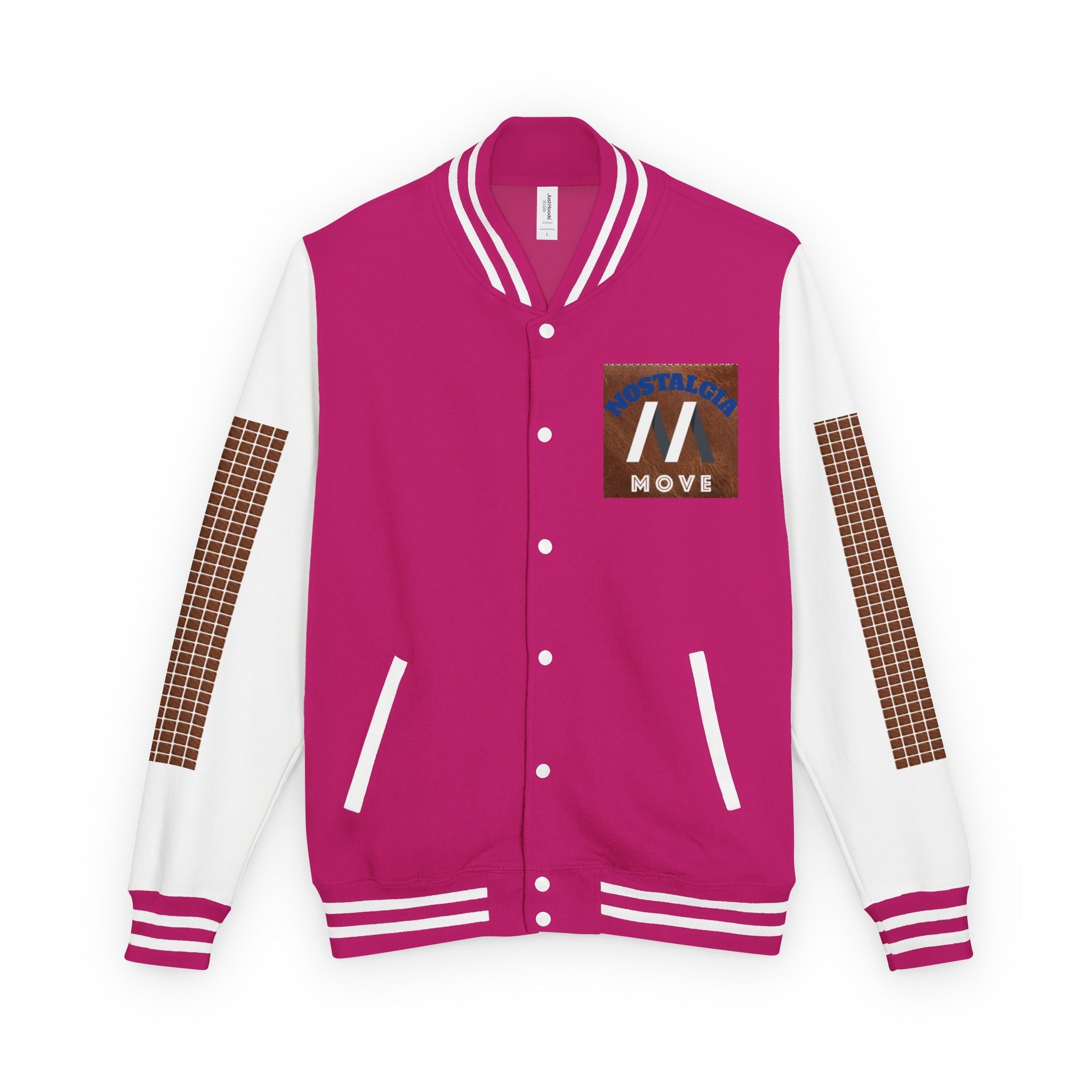 Vintage-Inspired Heavyweight Letterman Jacket, Unisex Varsity Jacket, Retro College Apparel, Perfect for Game Day, Nostalgia Move Style Printify