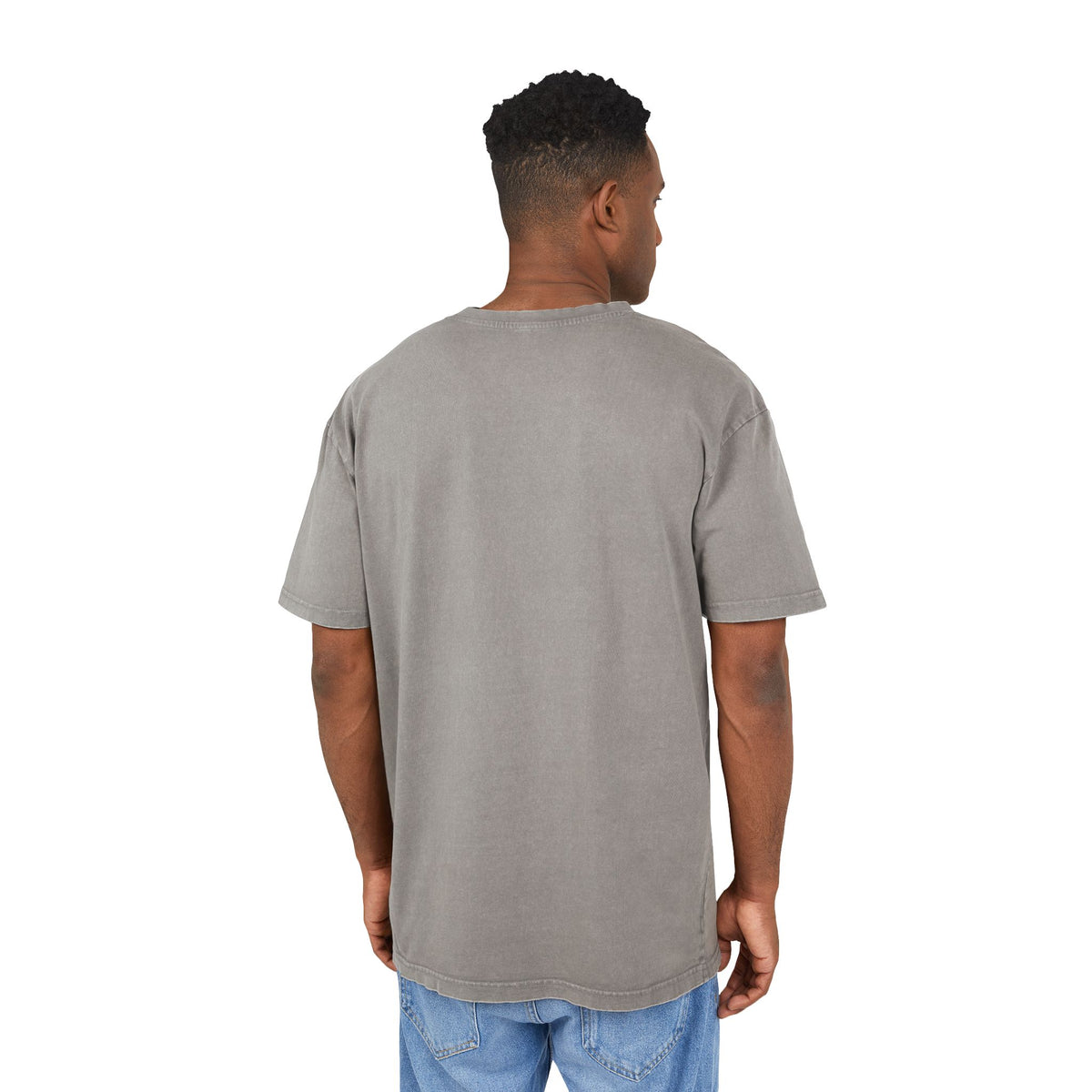 Unisex  Acid Washed Heavy Oversize Tee-With Tower Design
