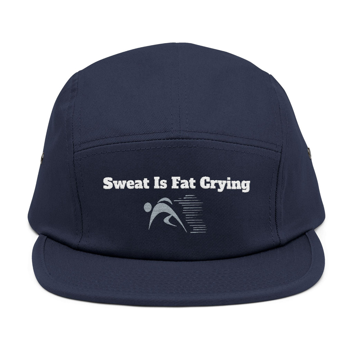 Motivational 5 Panel Cap | Sweat Is Fat Crying | Gym Wear, Sports Cap, Fitness Gift, Outdoor Hat, Workout Accessory Printify