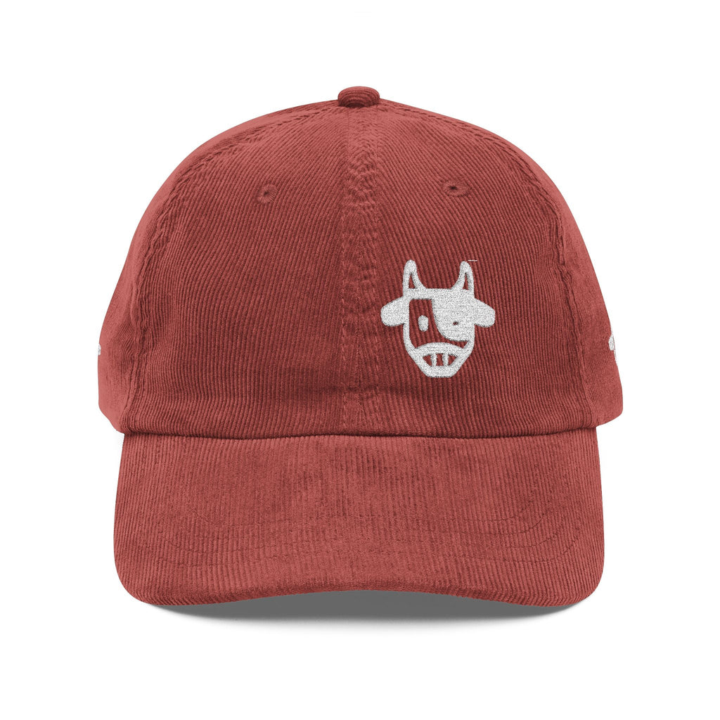Corduroy Cap with Embroidered Design, Trendy Accessories for Fashion Lovers, Unique Gift for Holidays, Casual Daily Wear Printify
