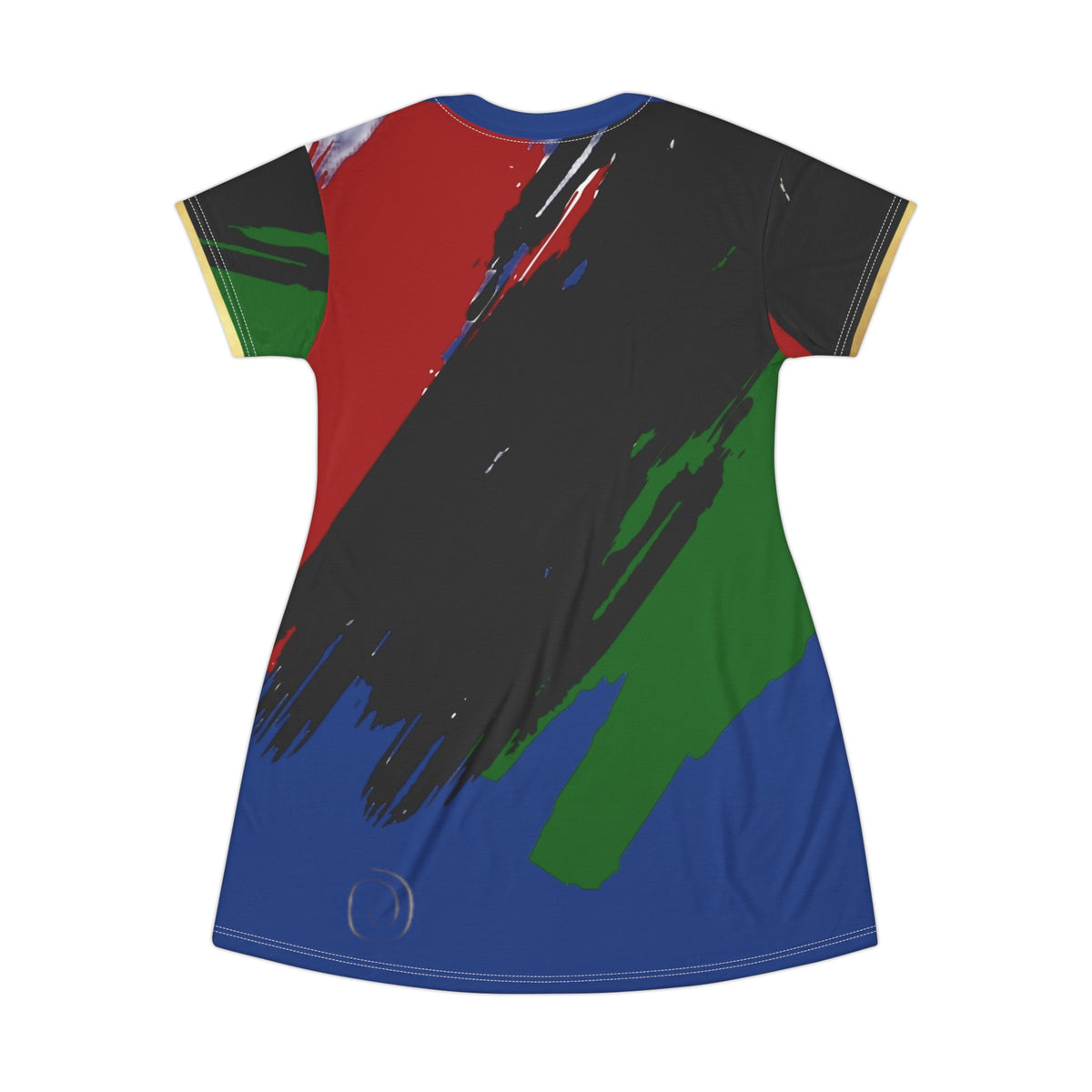 T-Shirt Dress Gold Stripes (AOP)