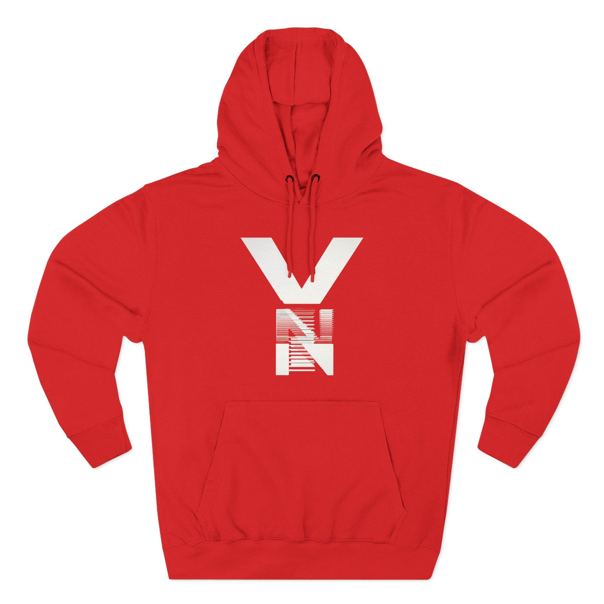 Stylish Three-Panel Fleece Hoodie Printify