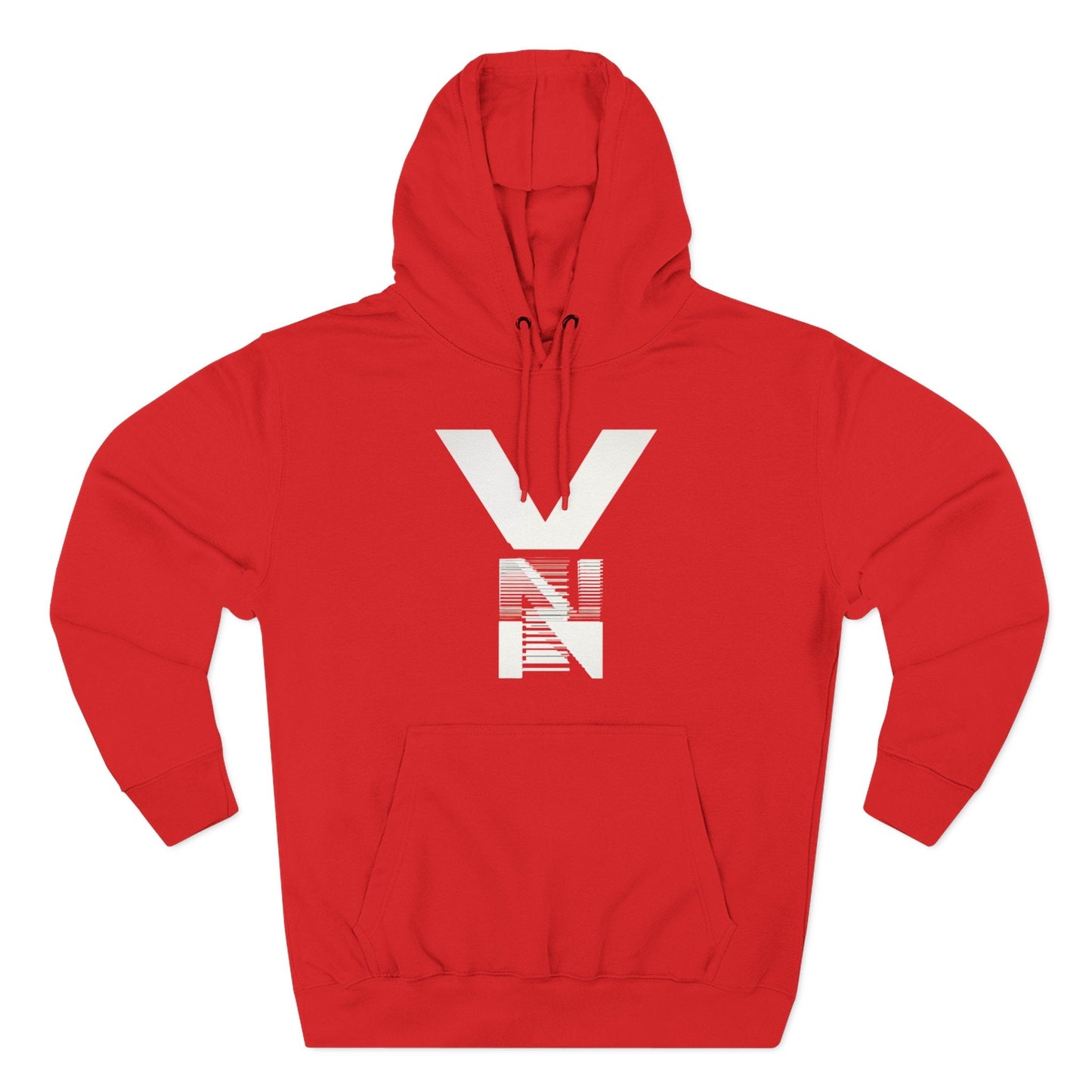 Stylish Three-Panel Fleece Hoodie Printify