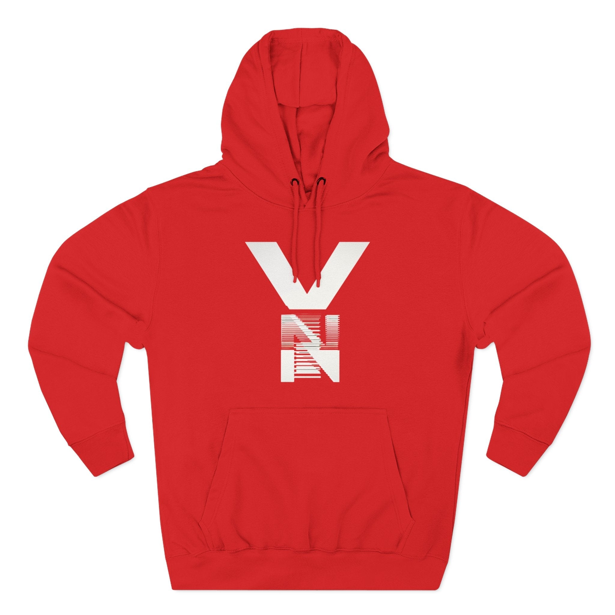 Stylish Three-Panel Fleece Hoodie Printify