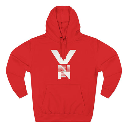 Stylish Three-Panel Fleece Hoodie Printify