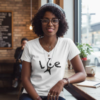 Love Vibe Unisex V-Neck Tee, Printify