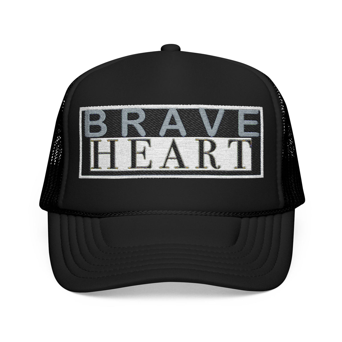 Brave Heart Foam Trucker Hat - Inspirational Cap, Casual Wear, Gift for Him, Adjustable Hat, Outdoor Fashion