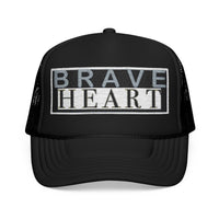 Brave Heart Foam Trucker Hat - Inspirational Cap, Casual Wear, Gift for Him, Adjustable Hat, Outdoor Fashion
