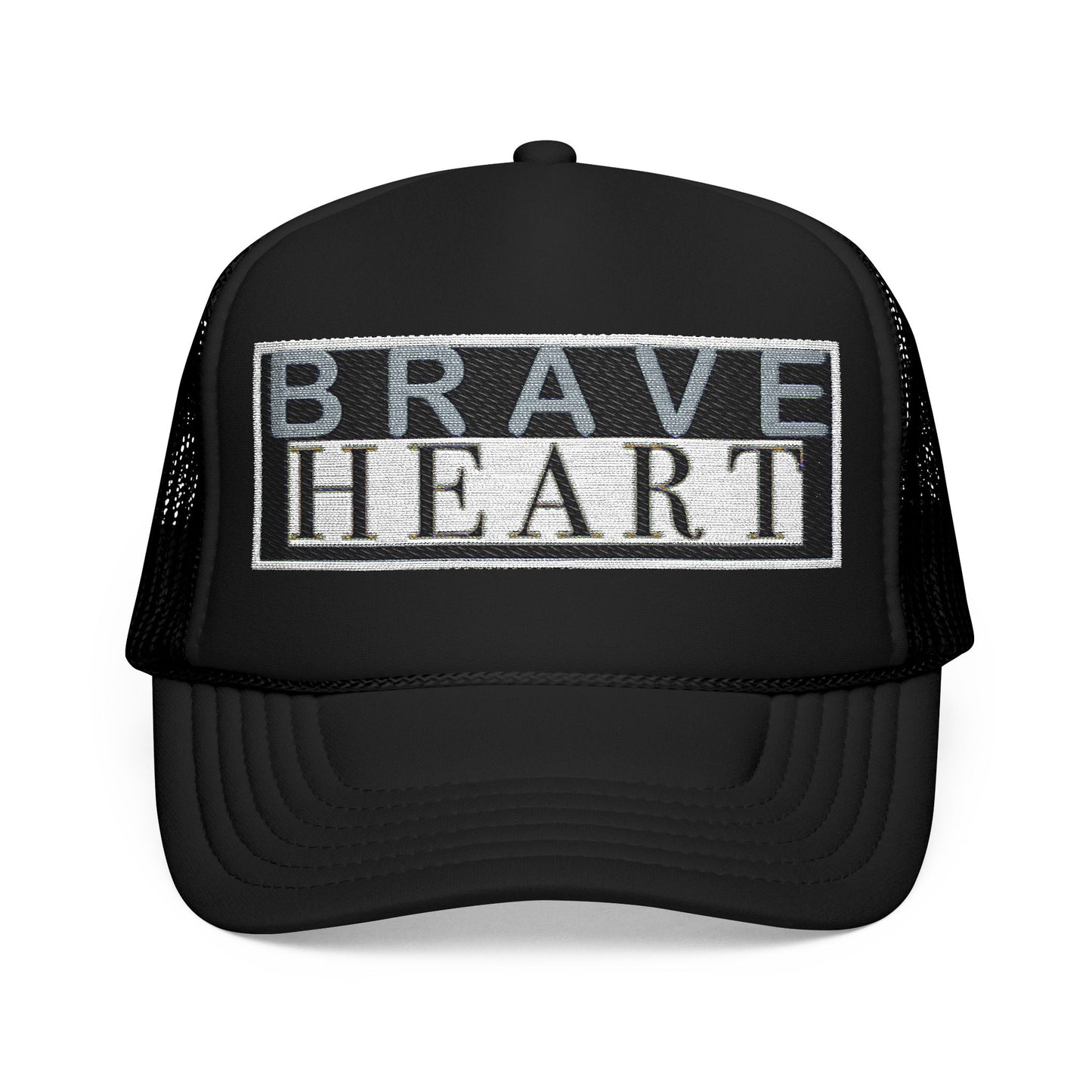 Brave Heart Foam Trucker Hat - Inspirational Cap, Casual Wear, Gift for Him, Adjustable Hat, Outdoor Fashion