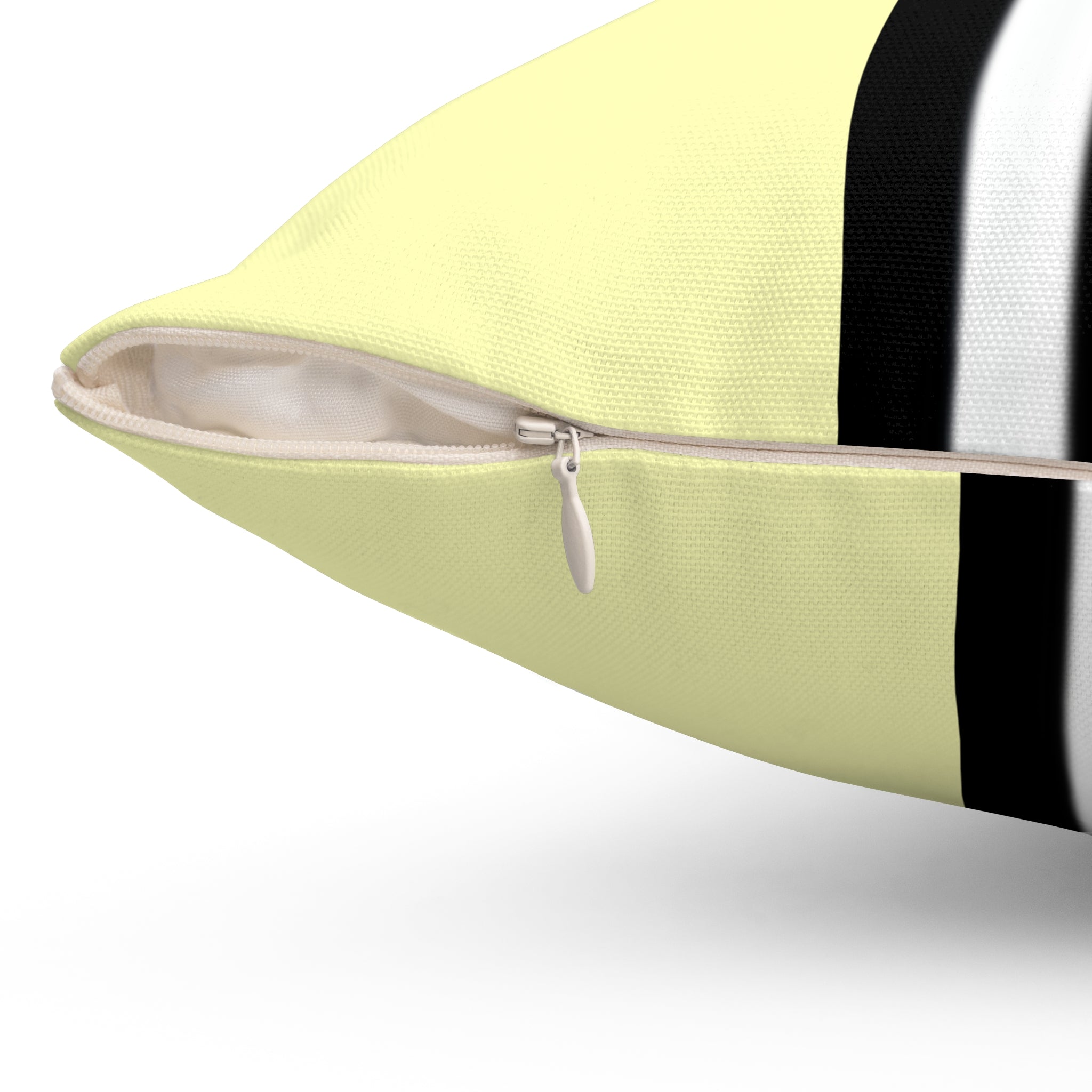 Square Pillow - Modern Striped Yellow for Cozy Living Spaces