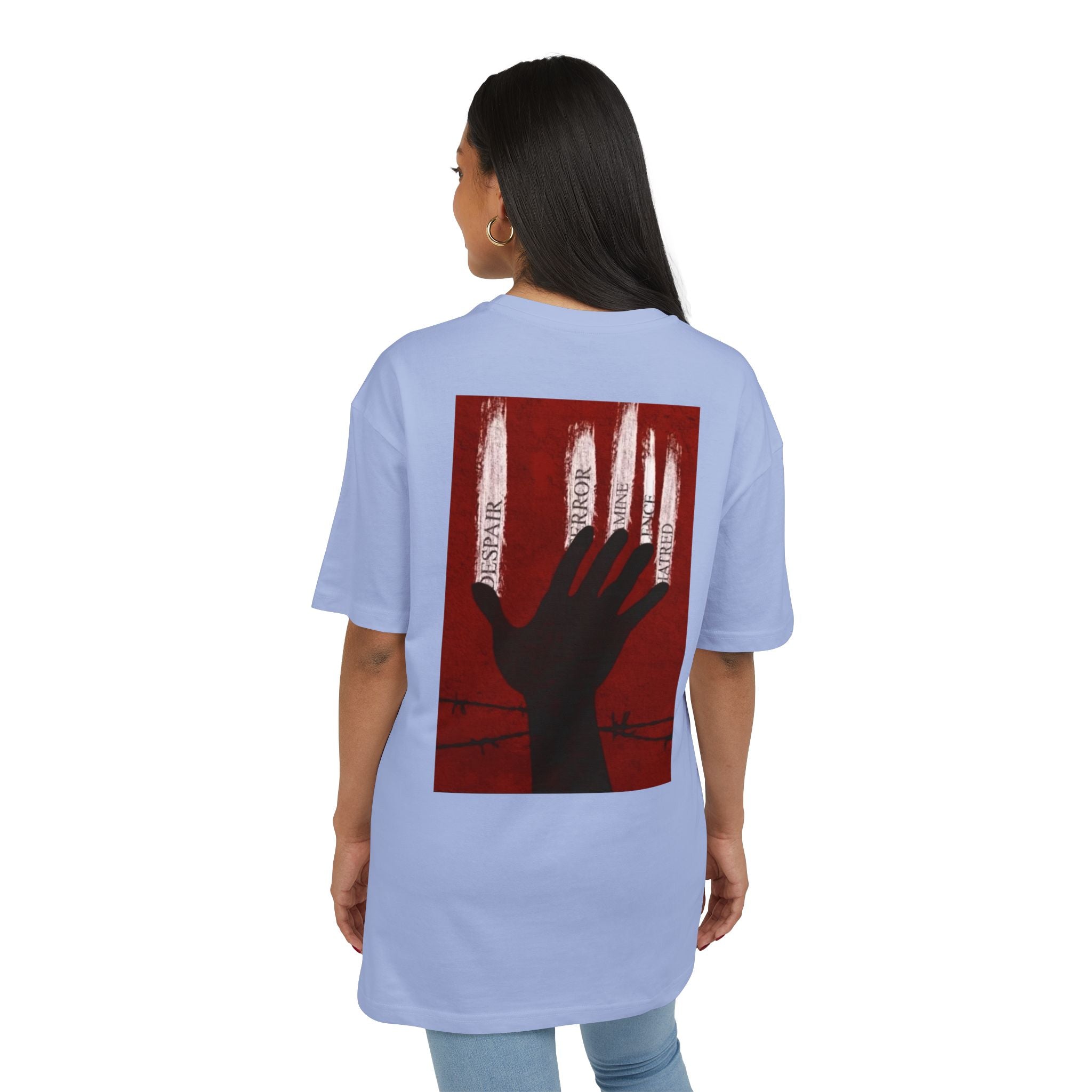 Bold Artistic Oversized Tee, Grunge Style Graphic Shirt, Unisex Urban Fashion, Statement Tee for Streetwear, Gift for Art Lovers Printify