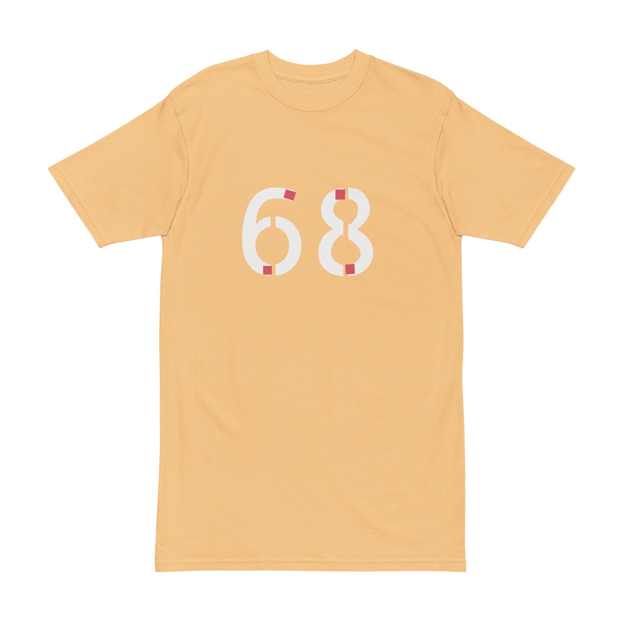 Tee - Trendy Men's Heavyweight Tee with Bold 68 Design
