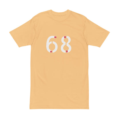 Tee - Trendy Men's Heavyweight Tee with Bold 68 Design