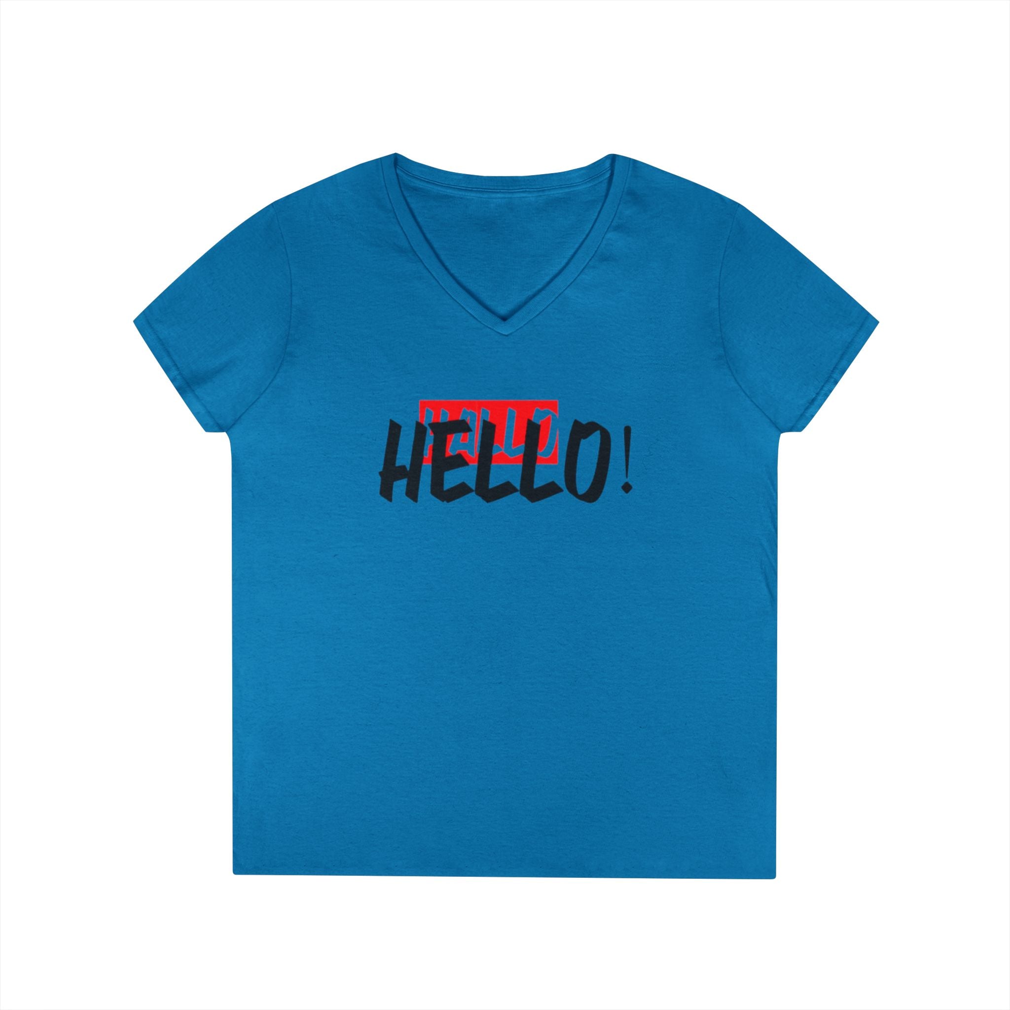 Chic Hello V-Neck T-Shirt for Women