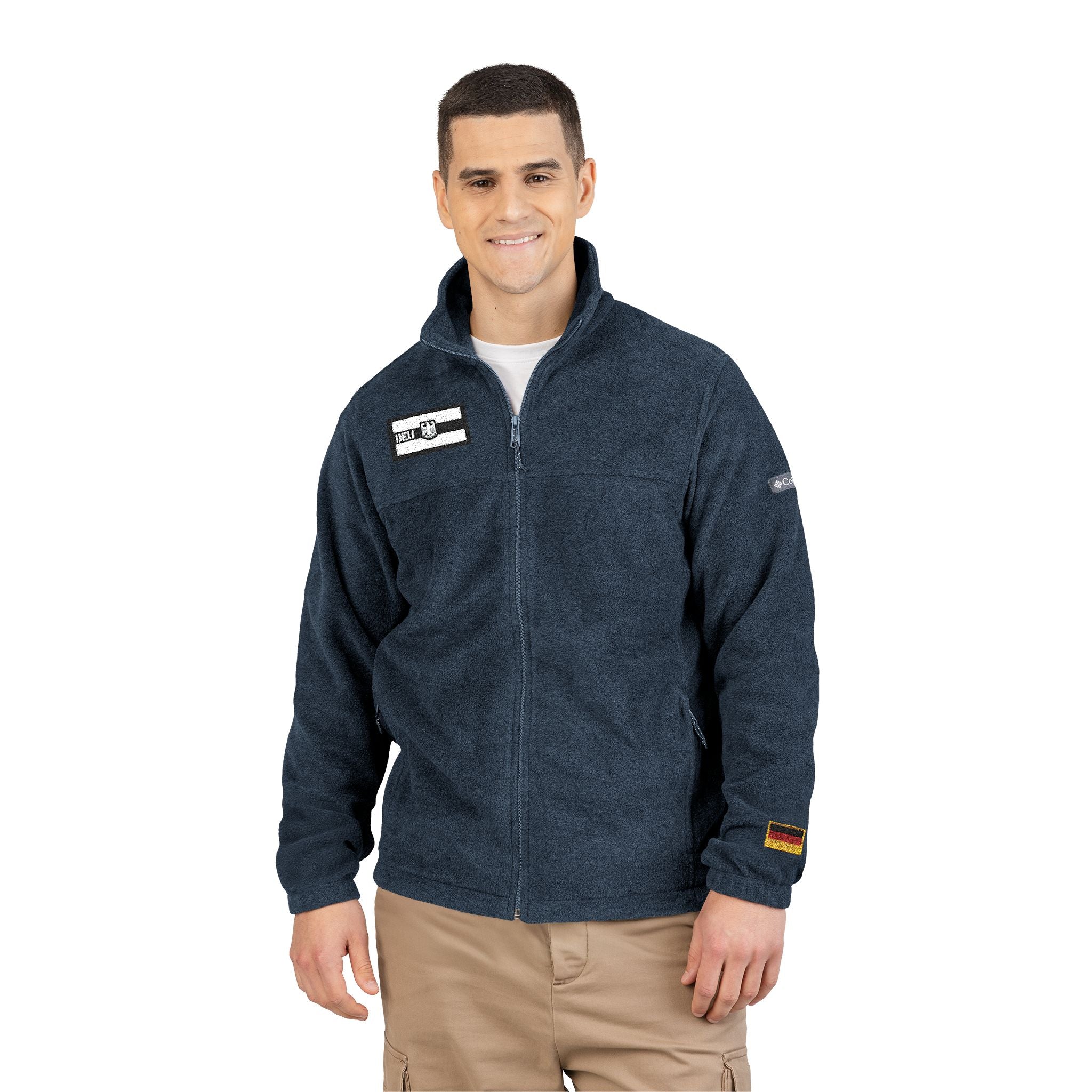 Chic Jacket Embroidered Columbia Fleece Jacket